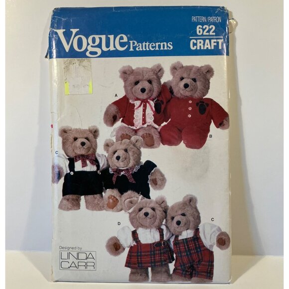 Vogue 621 & 622 Linda Carr 15" Baby Bears and Baby Bear Clothes Patterns  Uncut - Picture 6 of 10